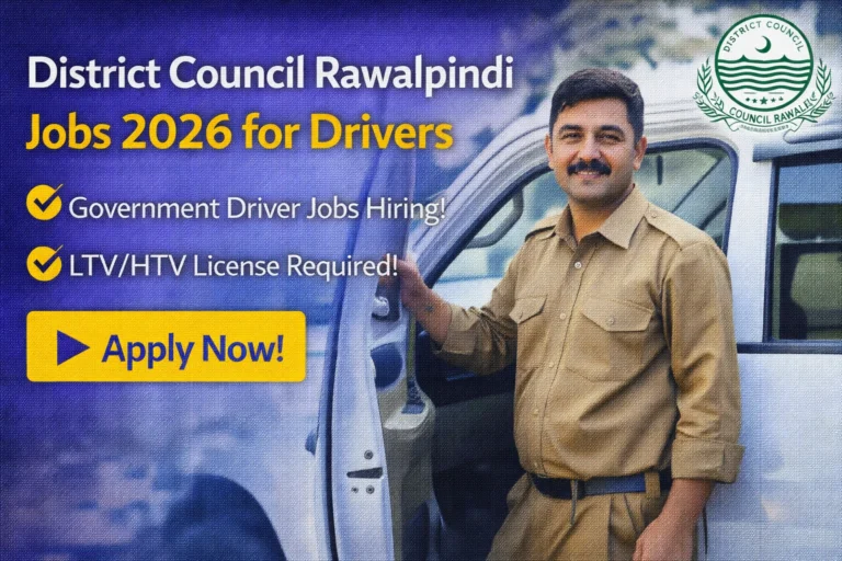 District Council Rawalpindi Jobs 2026 for Drivers