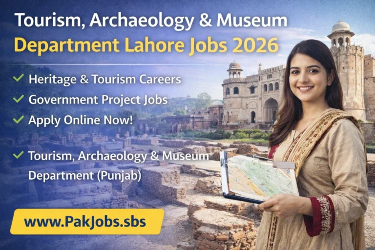 Tourism Department Lahore Jobs 2026
