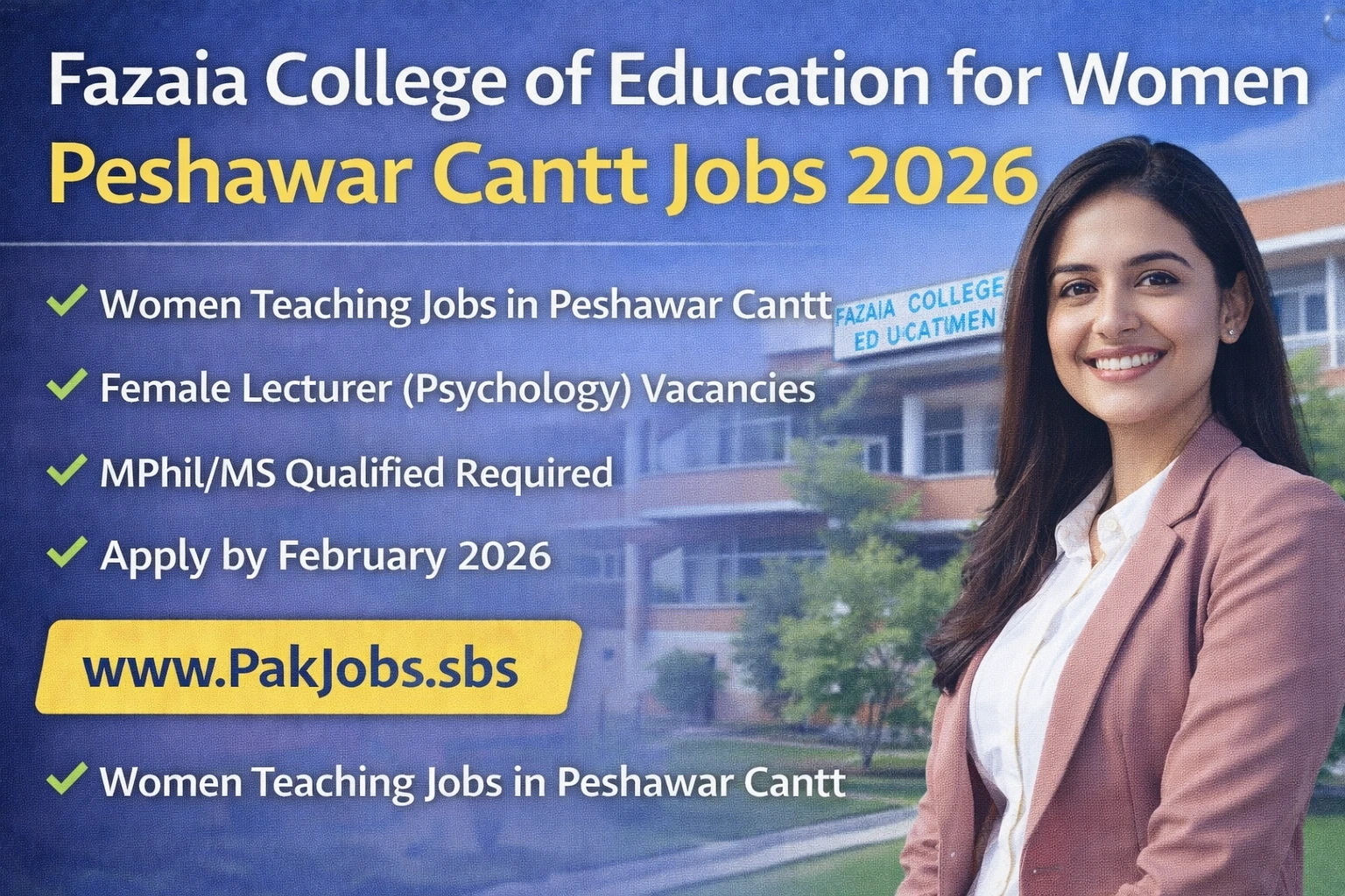 Fazaia College Peshawar Jobs 2026