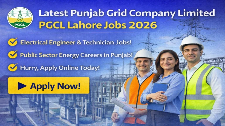 Latest Punjab Grid Company Limited PGCL Lahore Jobs 2026