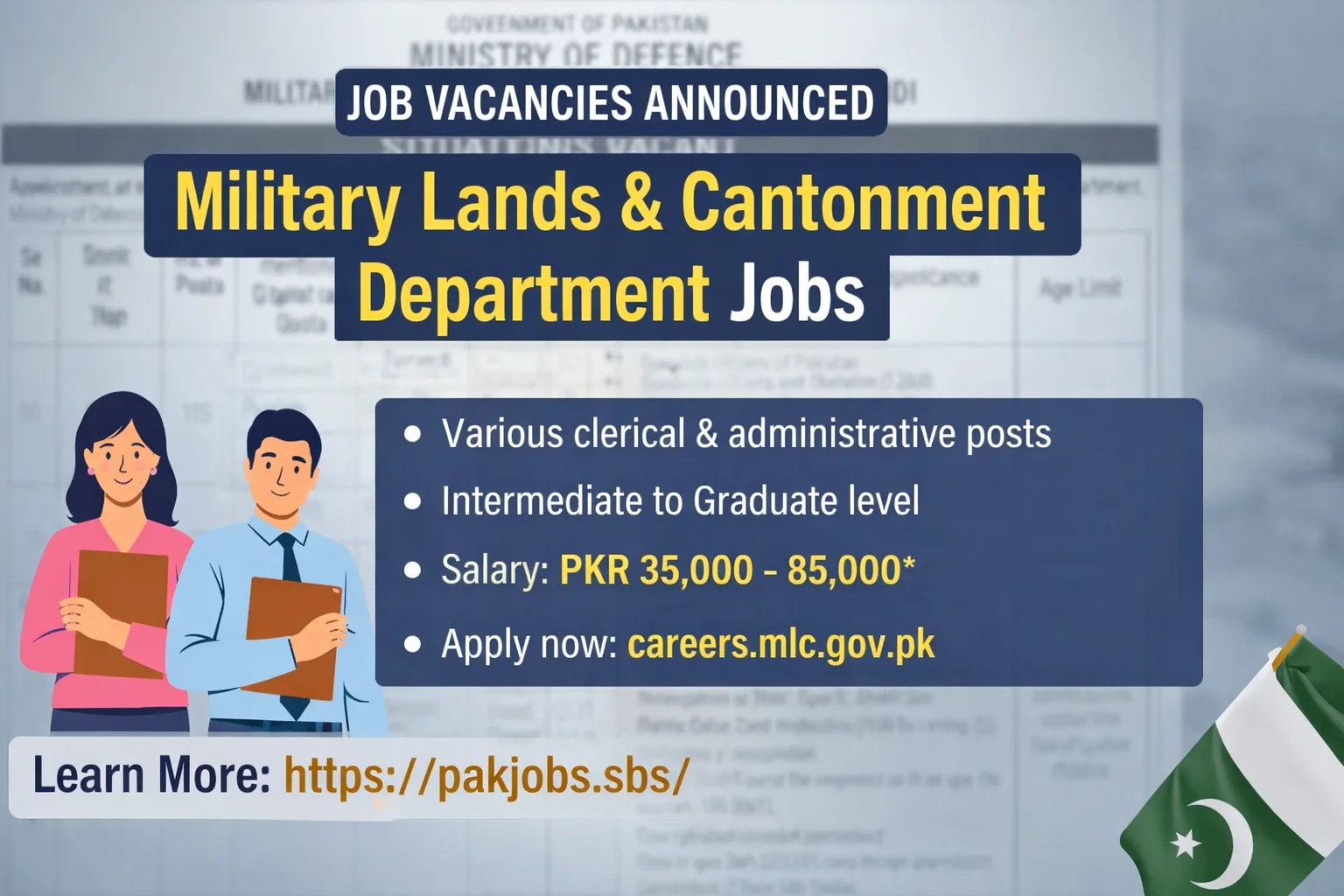 Jobs Vacant at Military Lands and Cantonment Department (MLC)