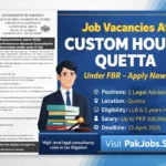 Job Vacancies at Custom House Quetta 2026