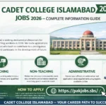 Cadet College Islamabad Jobs 2026