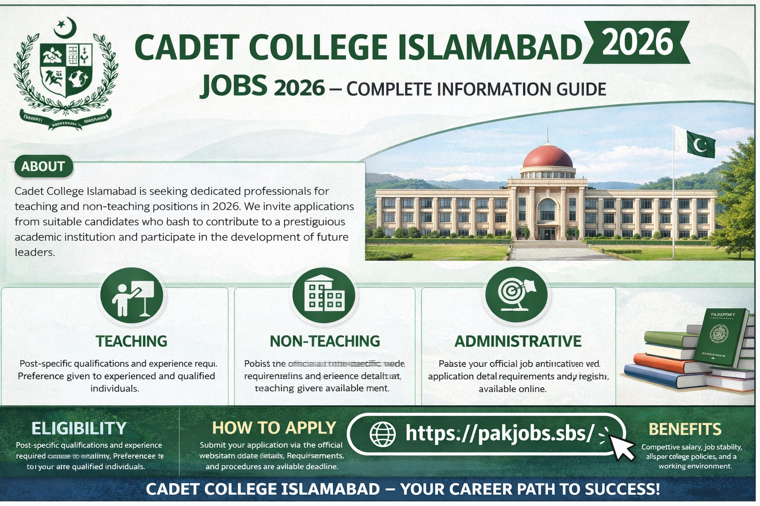 Cadet College Islamabad Jobs 2026