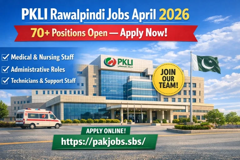 PKLI Rawalpindi Jobs April 2026