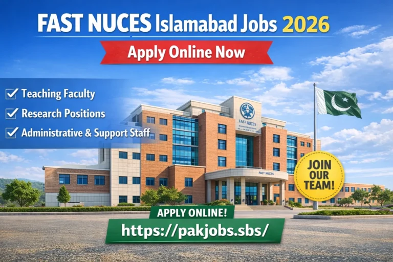 FAST NUCES Islamabad Jobs 2026